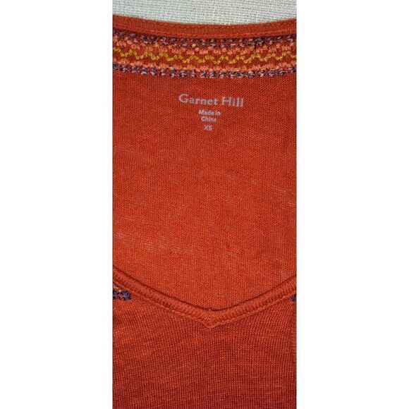 GARNET HILL SIZE XS BURNT ORANGE BOHO DRESS WOMENS - Picture 2 of 4